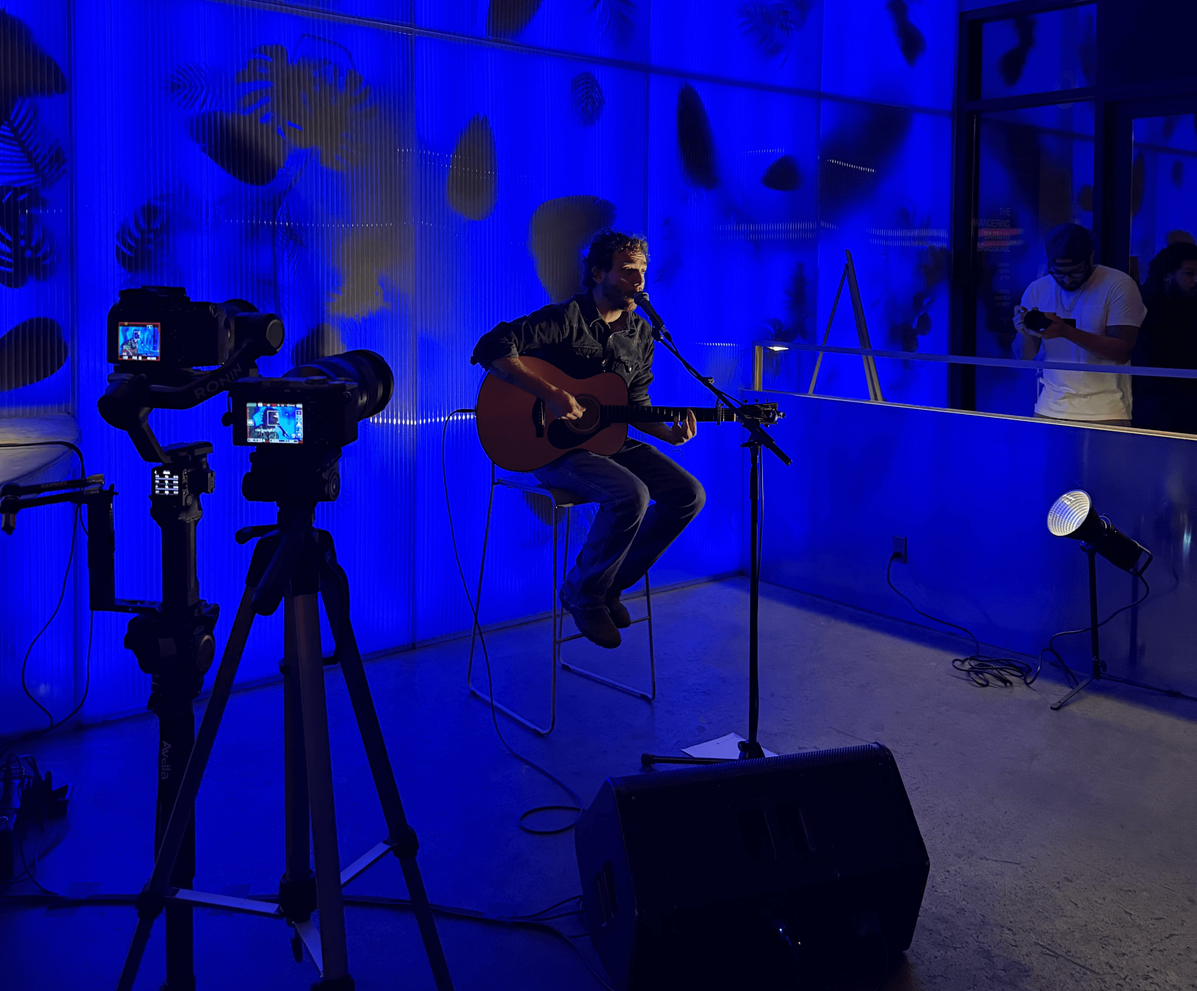 Content creation and professional videography at a music event